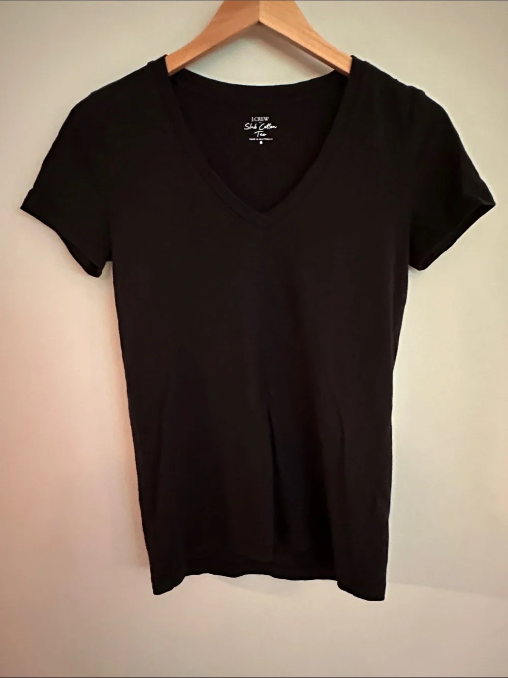 J Crew Slub Cotton V Neck T Shirt